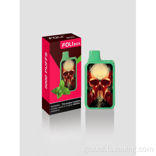 Disposable Vape Mash Coil FOLI BOX Disposable 5000 Puffs 12ml 1500mah 1.2ohm Manufactory